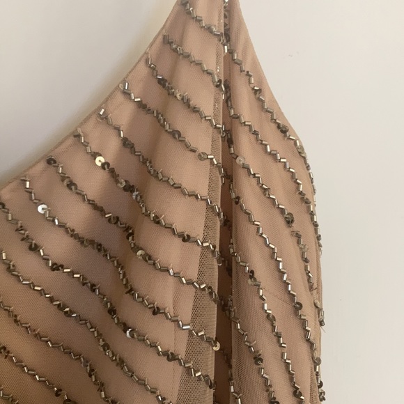 Adrianna Papell SEQUIN BLOUSON DRESS IN BLUSH - Picture 3 of 4